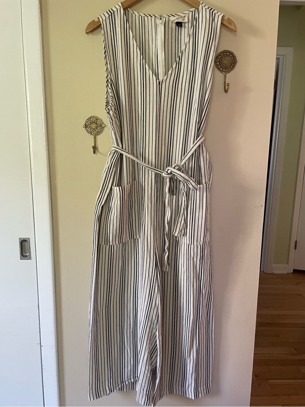 Linen Striped Jumpsuit